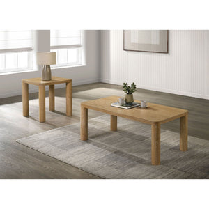 English Elm Bryant White Oak Veneer Rectangular Coffee Table for Modern Living Rooms B062P511824