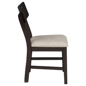 English Elm Jackie Drop Leaf Dining Set for Four with Rubberwood Frame and Ivory Cushioned Chairs B062P511830