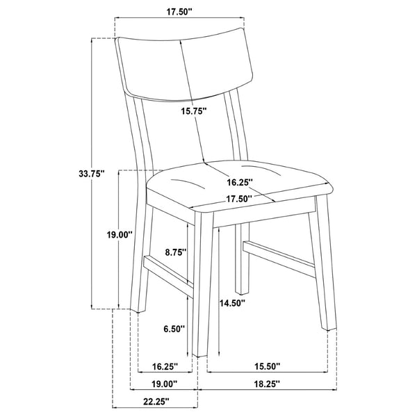 English Elm Jackie Drop Leaf Dining Set for Four with Rubberwood Frame and Ivory Cushioned Chairs B062P511830