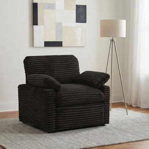 English Elm Hollander Power Recliner Corduroy Upholstered Chair for Living Room Lounging Comfort Chocolate B062P511864