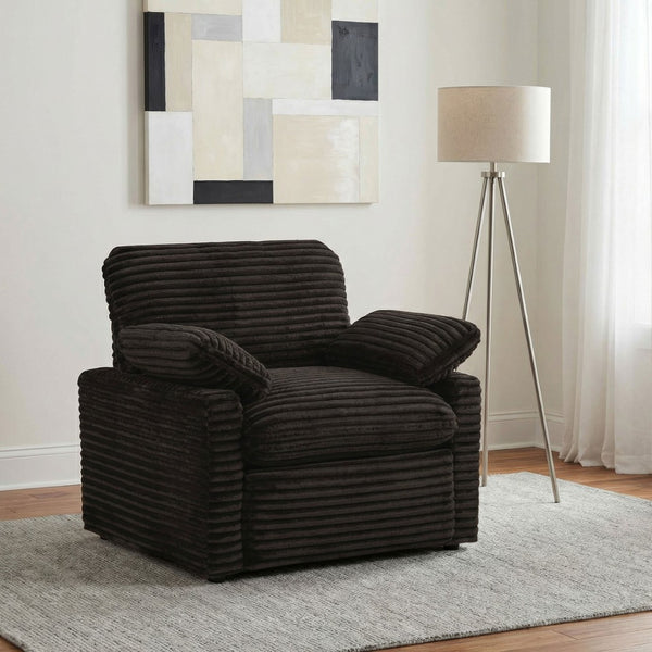 English Elm Hollander Power Recliner Corduroy Upholstered Chair for Living Room Lounging Comfort Chocolate B062P511864