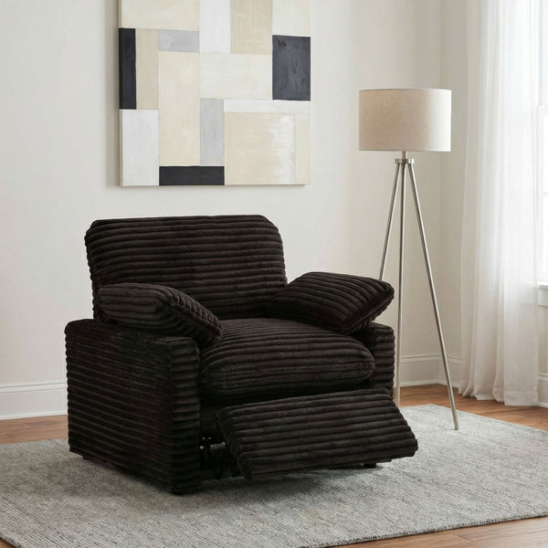 English Elm Hollander Power Recliner Corduroy Upholstered Chair for Living Room Lounging Comfort Chocolate B062P511864