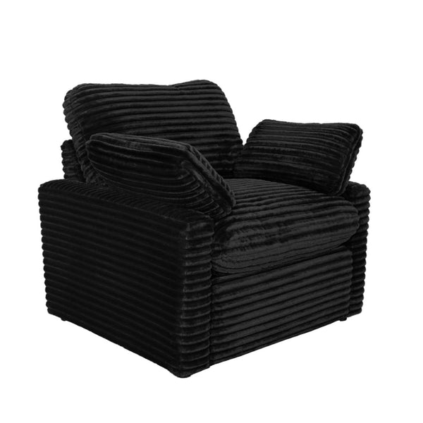 English Elm Hollander Power Recliner Corduroy Upholstered Chair for Living Room Lounging Comfort Black B062P511865