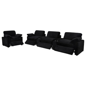 English Elm Hollander Power Recliner Corduroy Upholstered Chair for Living Room Lounging Comfort Black B062P511865