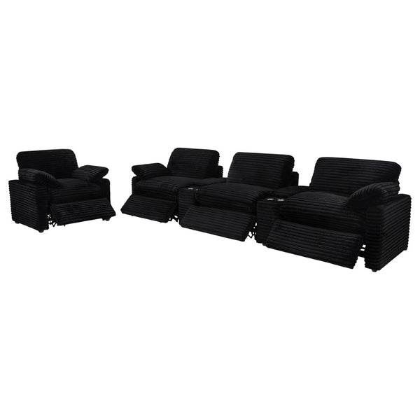 English Elm Hollander Power Recliner Corduroy Upholstered Chair for Living Room Lounging Comfort Black B062P511865