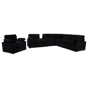 English Elm Hollander Power Recliner Corduroy Upholstered Chair for Living Room Lounging Comfort Black B062P511865