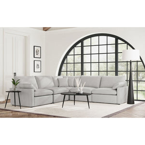 English Elm Hollander Polyester Upholstered Armless Accent Chair for Modular Living Room Sectionals Grey B062P511884