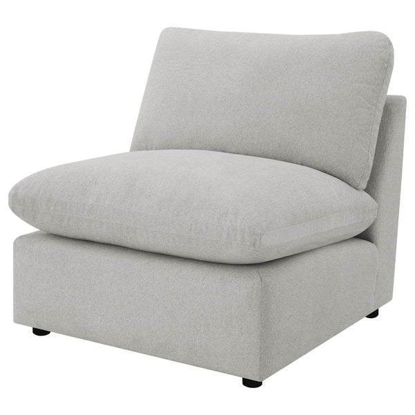 English Elm Hollander Polyester Upholstered Armless Accent Chair for Modular Living Room Sectionals Grey B062P511884