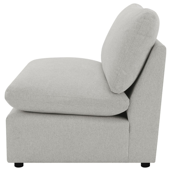 English Elm Hollander Polyester Upholstered Armless Accent Chair for Modular Living Room Sectionals Grey B062P511884