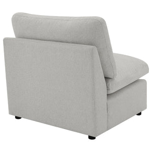 English Elm Hollander Polyester Upholstered Armless Accent Chair for Modular Living Room Sectionals Grey B062P511884