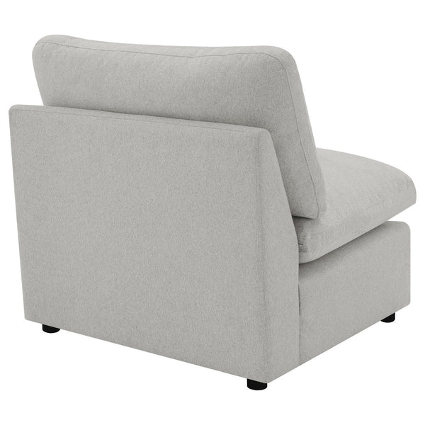 English Elm Hollander Polyester Upholstered Armless Accent Chair for Modular Living Room Sectionals Grey B062P511884