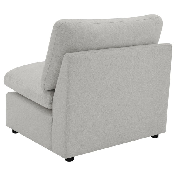 English Elm Hollander Polyester Upholstered Armless Accent Chair for Modular Living Room Sectionals Grey B062P511884