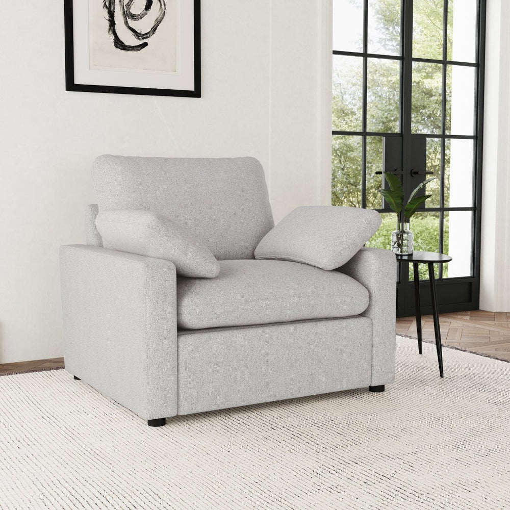 English Elm Hollander Polyester Upholstered Power Recliner Chair for Transitional Living Rooms Grey B062P511885