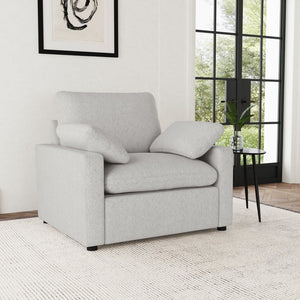English Elm Hollander Polyester Upholstered Power Recliner Chair for Transitional Living Rooms Grey B062P511885