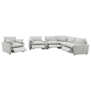 English Elm Hollander Polyester Upholstered Power Recliner Chair for Transitional Living Rooms Grey B062P511885