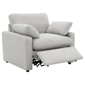 English Elm Hollander Polyester Upholstered Power Recliner Chair for Transitional Living Rooms Grey B062P511885