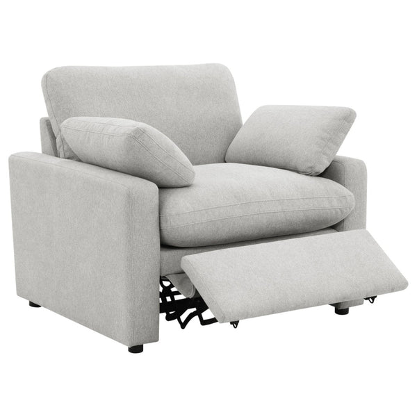 English Elm Hollander Polyester Upholstered Power Recliner Chair for Transitional Living Rooms Grey B062P511885