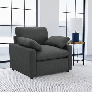 English Elm Hollander Polyester Upholstered Power Recliner Chair for Transitional Living Rooms Dark Grey B062P511889