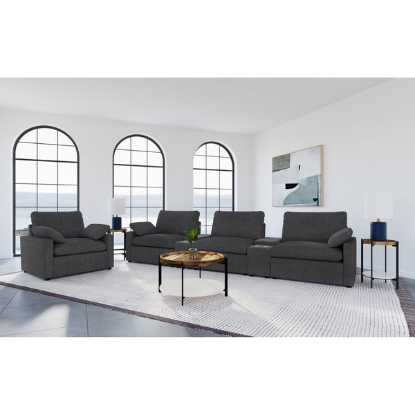 English Elm Hollander Polyester Upholstered Power Recliner Chair for Transitional Living Rooms Dark Grey B062P511889