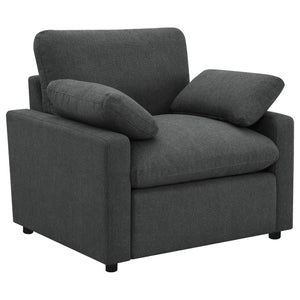 English Elm Hollander Polyester Upholstered Power Recliner Chair for Transitional Living Rooms Dark Grey B062P511889