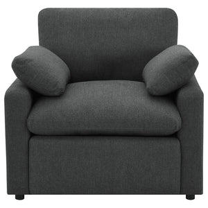 English Elm Hollander Polyester Upholstered Power Recliner Chair for Transitional Living Rooms Dark Grey B062P511889