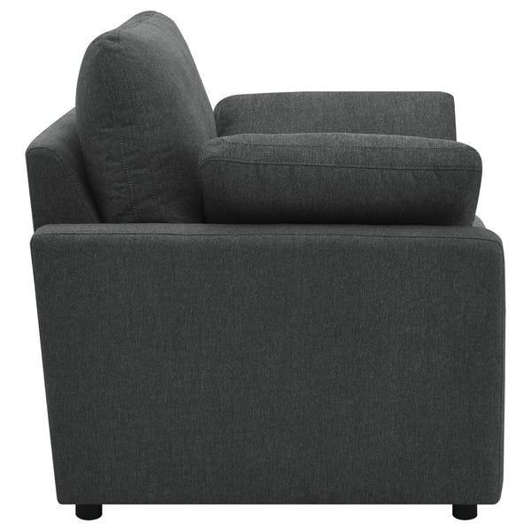 English Elm Hollander Polyester Upholstered Power Recliner Chair for Transitional Living Rooms Dark Grey B062P511889