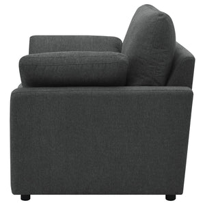 English Elm Hollander Polyester Upholstered Power Recliner Chair for Transitional Living Rooms Dark Grey B062P511889