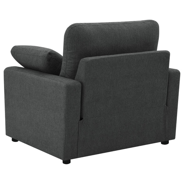 English Elm Hollander Polyester Upholstered Power Recliner Chair for Transitional Living Rooms Dark Grey B062P511889