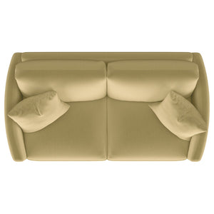 English Elm Whittier Velvet Loveseat with Gold Legs Curved Arms and Pocket Coil Cushions B062P511899