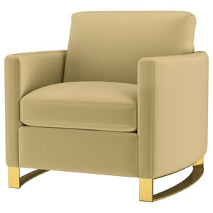 English Elm Whittier Velvet Lounge Accent Chair with Pocket Coil Cushions and Gold Metal Legs B062P511900