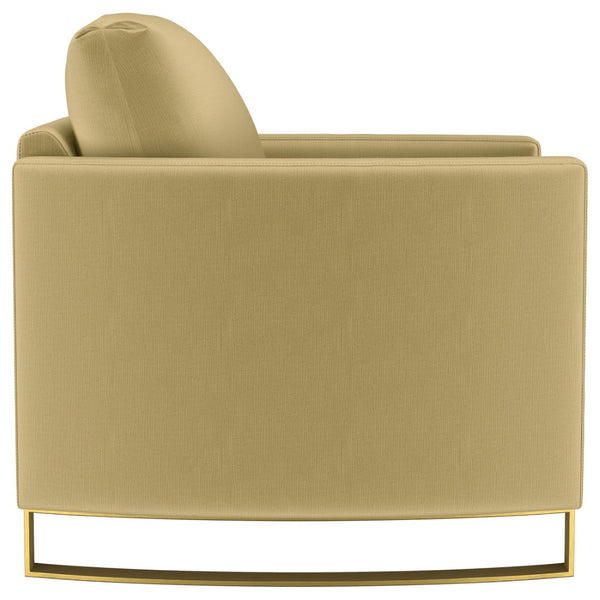 English Elm Whittier Velvet Lounge Accent Chair with Pocket Coil Cushions and Gold Metal Legs B062P511900