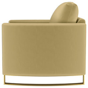 English Elm Whittier Velvet Lounge Accent Chair with Pocket Coil Cushions and Gold Metal Legs B062P511900