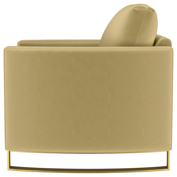 English Elm Whittier Velvet Lounge Accent Chair with Pocket Coil Cushions and Gold Metal Legs B062P511900