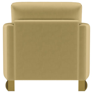English Elm Whittier Velvet Lounge Accent Chair with Pocket Coil Cushions and Gold Metal Legs B062P511900
