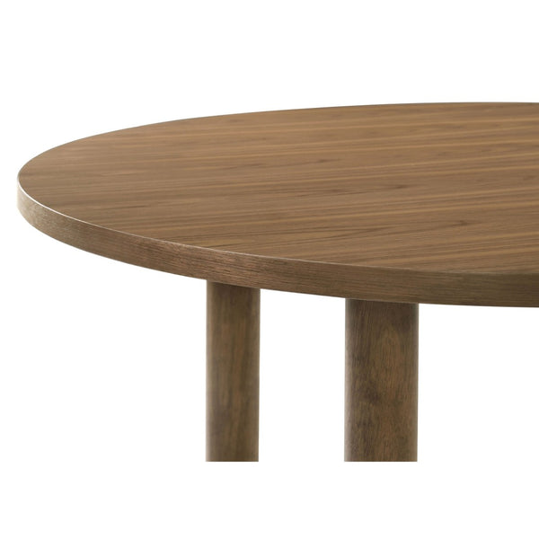 English Elm Graham Round Walnut Veneer Dining Table with X-cross Base for Modern Rooms B062P511915