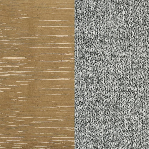 English Elm Teleli Upholstered Dining Chairs Set of 2 Rubberwood Curved Back Grey Fabric B062P511926