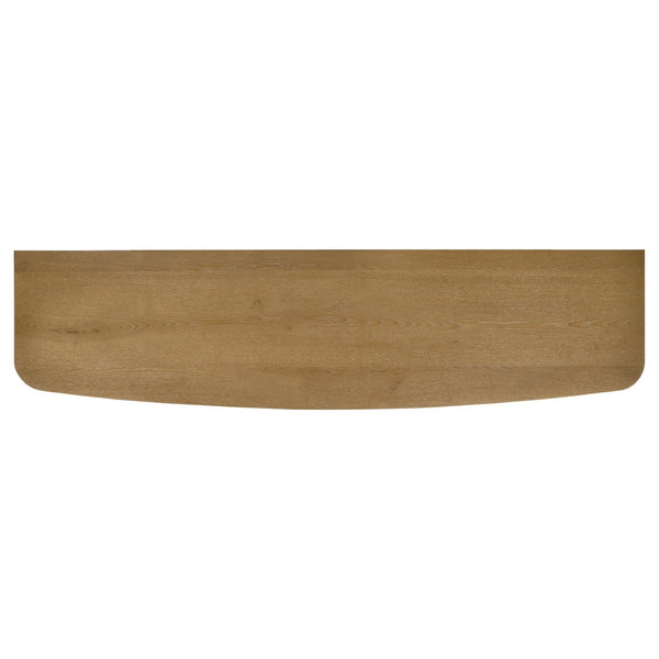 English Elm Teleli Ash Veneer Media Console with Reeded Doors for Mid-century Living Rooms B062P511932