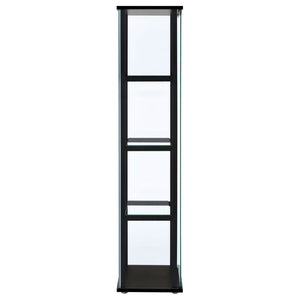 English Elm Crestwood Tall Glass Curio Cabinet with Metal Frame for Living Room Corner Display B062P511933