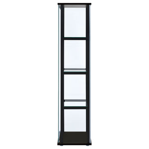 English Elm Crestwood Tall Glass Curio Cabinet with Metal Frame for Living Room Corner Display B062P511933