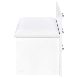 English Elm Ayuba Glam Makeup Vanity Set with LED Mirror USB Ports and Acrylic Accents B062P511939