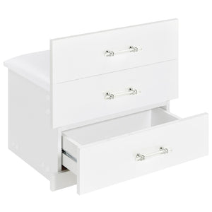 English Elm Ayuba Glam Makeup Vanity Set with LED Mirror USB Ports and Acrylic Accents B062P511939