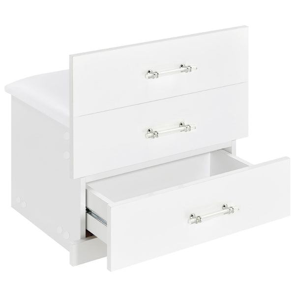 English Elm Ayuba Glam Makeup Vanity Set with LED Mirror USB Ports and Acrylic Accents B062P511939