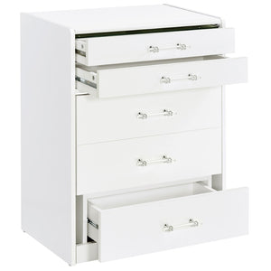 English Elm Ayuba Glam Makeup Vanity Set with LED Mirror USB Ports and Acrylic Accents B062P511939