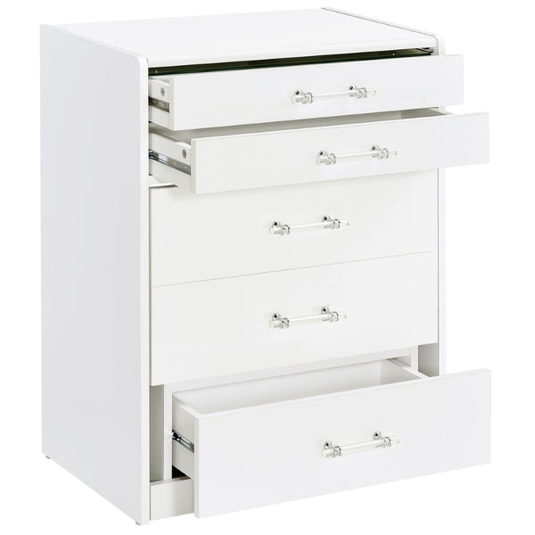 English Elm Ayuba Glam Makeup Vanity Set with LED Mirror USB Ports and Acrylic Accents B062P511939