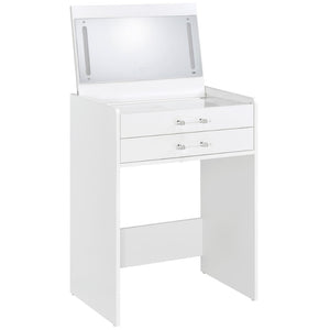 English Elm Ayuba Glam Makeup Vanity Set with LED Mirror USB Ports and Acrylic Accents B062P511939