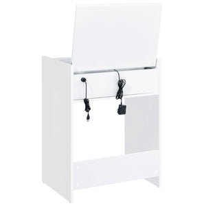 English Elm Ayuba Glam Makeup Vanity Set with LED Mirror USB Ports and Acrylic Accents B062P511939