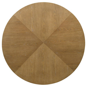 English Elm Kent Round Oak Veneer Dining Table Starburst Pattern Farmhouse Style Seats Four B062P511942