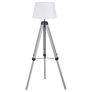English Elm Hannah Grey Poplar Tripod Floor Lamp with Drum Shade for Modern Living Spaces B062P511946