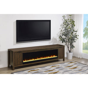 English Elm Alamitos Rustic Pine Electric Fireplace Console for Living Rooms Holding TVs to 79 Inches B062P511958