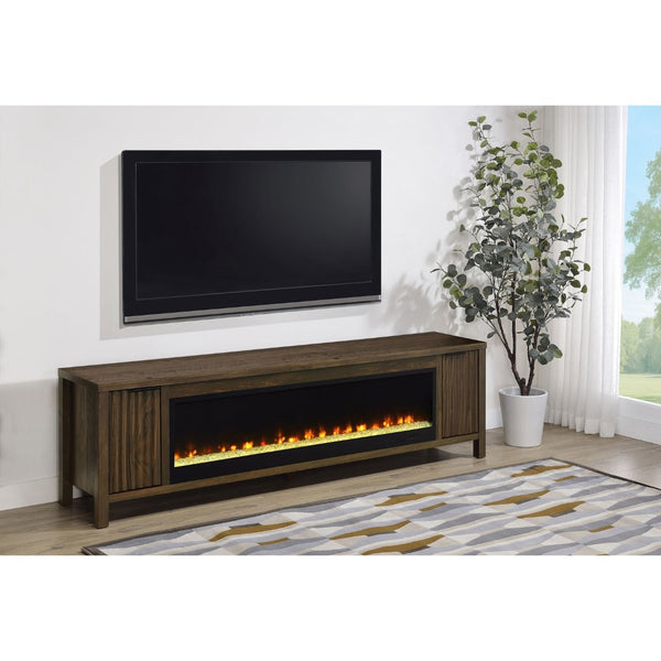 English Elm Alamitos Rustic Pine Electric Fireplace Console for Living Rooms Holding TVs to 79 Inches B062P511958